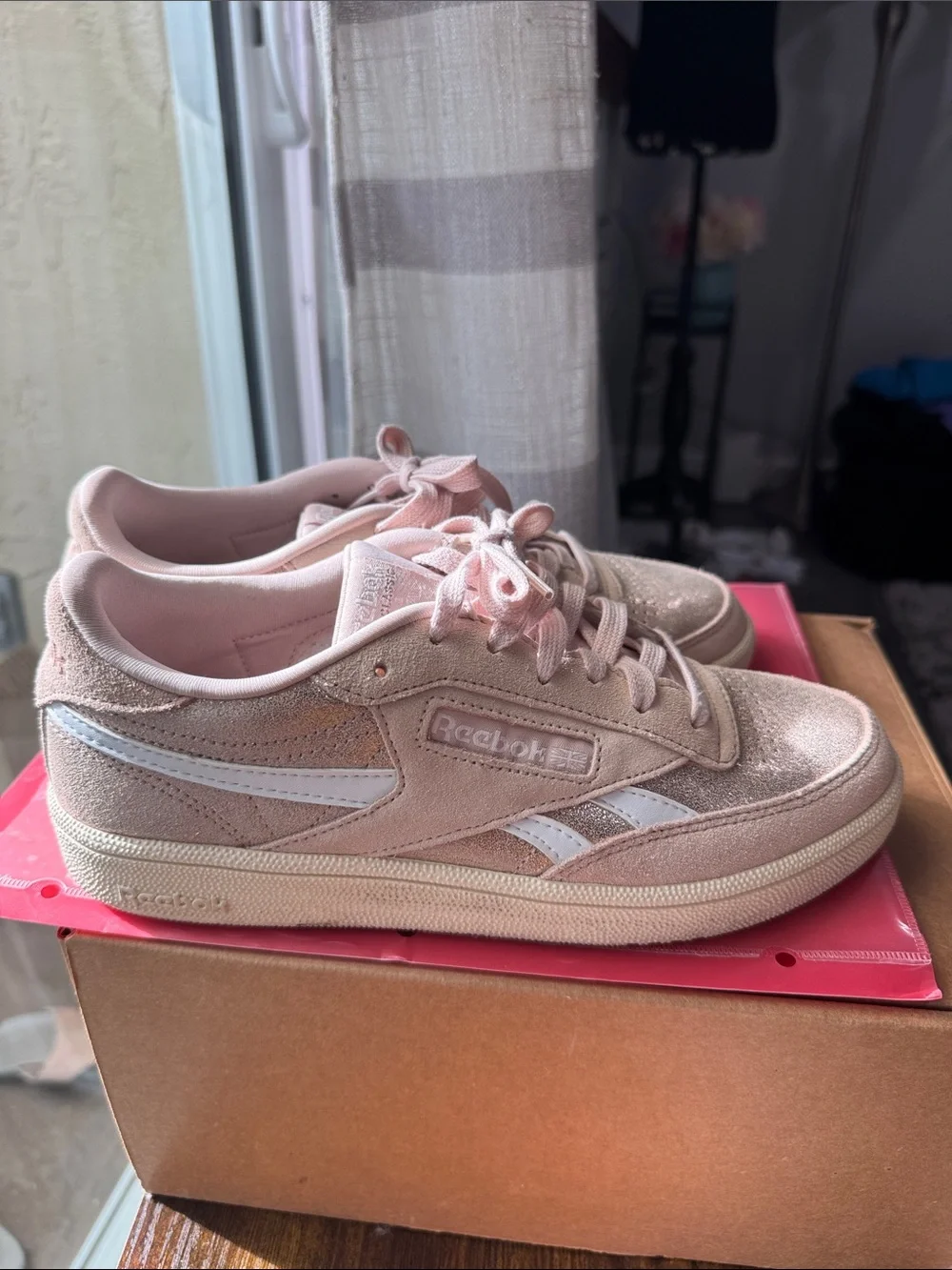 Reebok Club C Revenge pink suede rose gold colorway size 8 Retro Low top